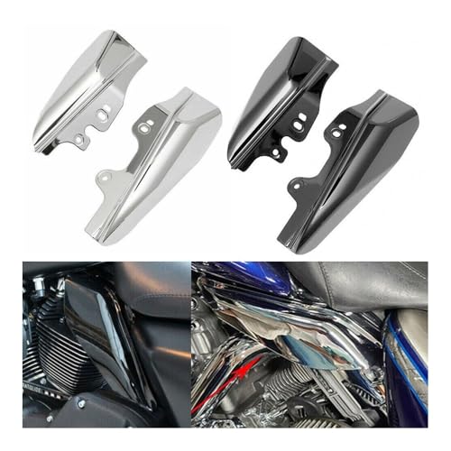 Motocicleta Cubierta Calor Protector Térmico Deflector De Aire De Marco Medio para Motocicleta, para, para Touring, para Road Glide, FLHR, FLHX, FLTR, 2001-2008(Black)