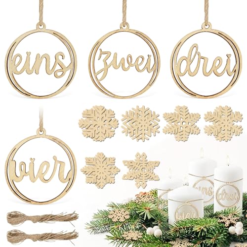 Adventskranz Zahlen 1-4,Adventskranz Zahlen für Kerzen &...