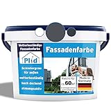 plid® - Fassadenfarbe Außen Schiefergrau - 10l [WETTER & UV-BESTÄNDIG]- Hochwertige Farbe für Mauerwerk, Hauswand, Beton & Kellerwand - Sockelfarbe - Mauerfarbe - Wandfarbe Grau - Made in Germany