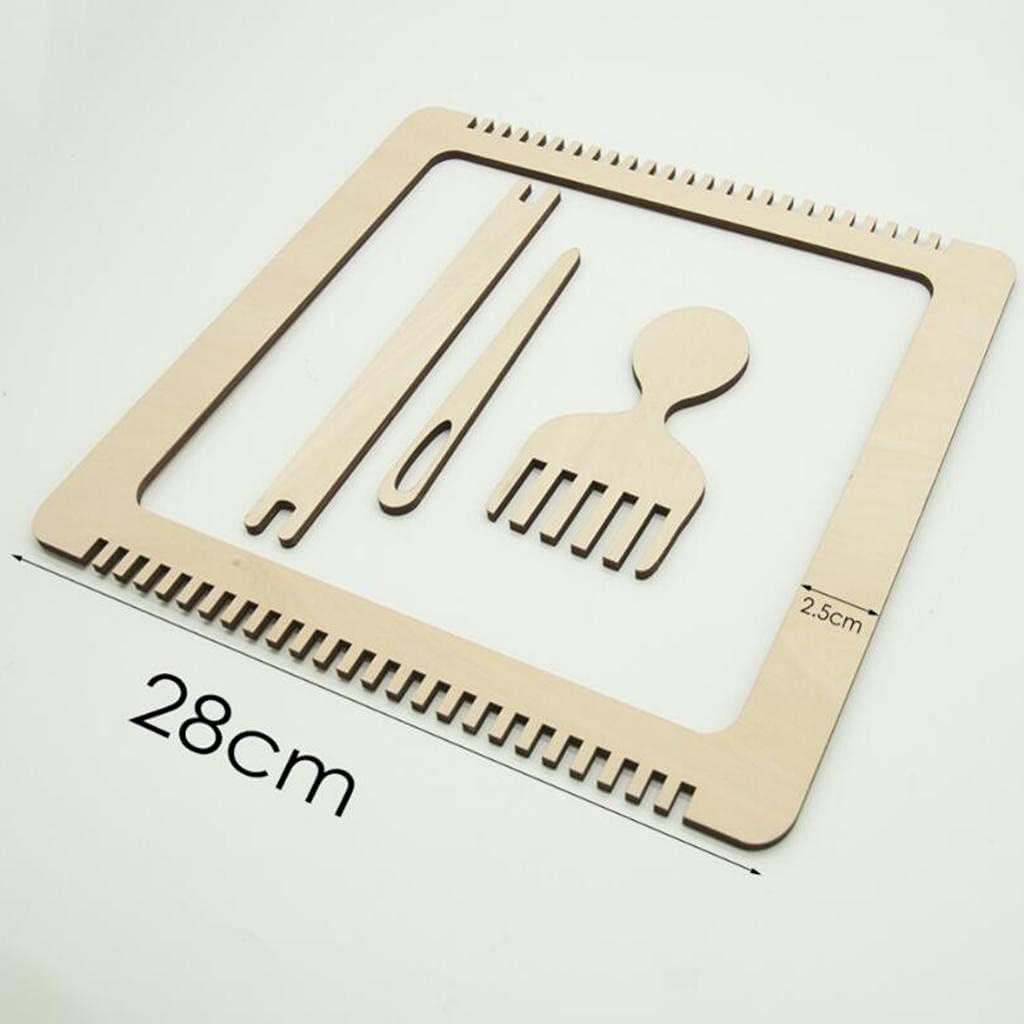 Curious Button Wooden Multi-Craft Weaving Loom for Kids and Adults | 28x28 cm Pine MDF Handloom Kit | DIY Yarn Weaving Frame for Beginners | Hand Craft Wooden Loom Tool