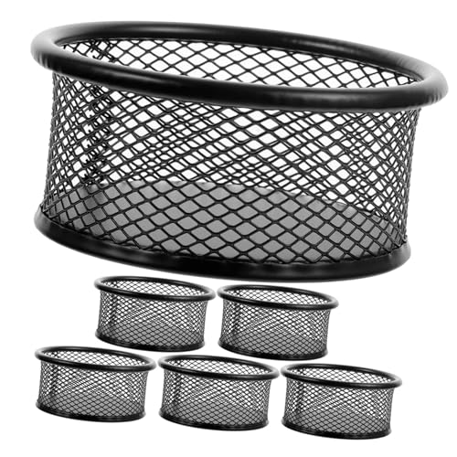 Gogogmee Paperclip Holder Mesh Paper Clip Storage Tube Binder Clip Holder Binder Organizer for Desk