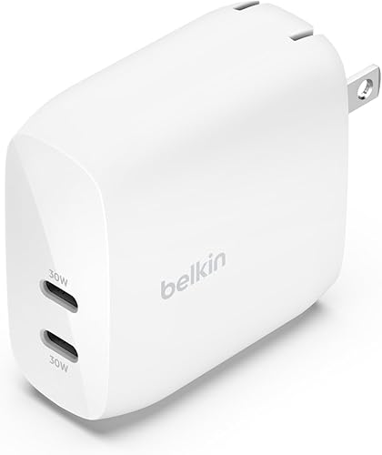 Miniatura 9 de Belkin BoostCharge - Cargador de pared dual USB-C con PPS de 60 W para Apple iPhone, iPad, Samsung Galaxy, Google Pixel, compatible con cable USB-C