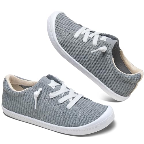 Image of AISFAESㅤ Mesh Slip On Shoes Women Comfort Knit Slip On Loafer Casual Fashion Sneaker Lightweight and Breathable Walking Flats