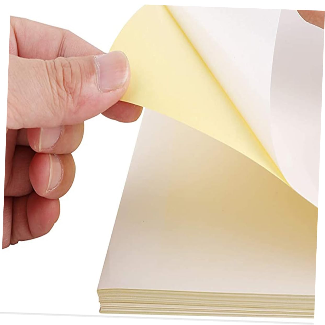 Carta Etichette A4 Autoadesiva 100 Pezzi Bianca in Carta | Stampante Ink-jet e Fotocopiatrice, Facile da Strappare, Uso Casa e Ufficio