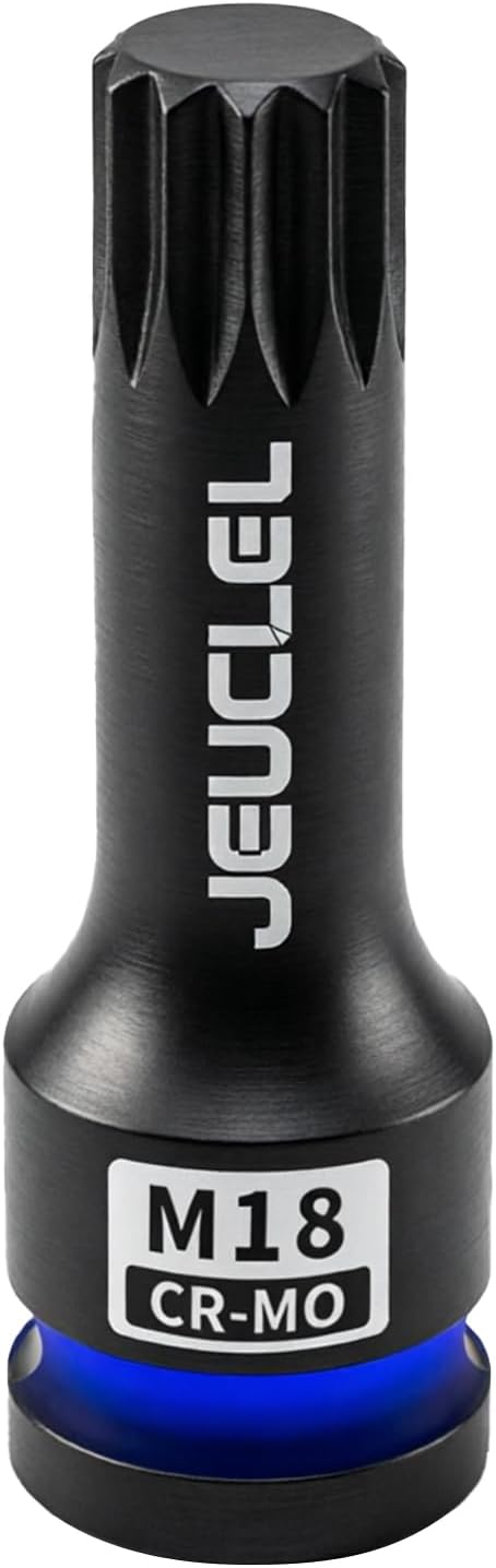 M18 Triple Square Impact Spline Bit Socket, 18mm 1/2" Drive Socket