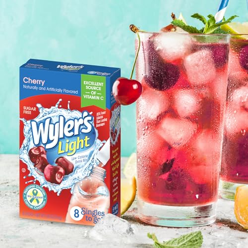 Image of Wyler's Light Singles To Go Water Drink Mix, Cherry, 96 Packets
