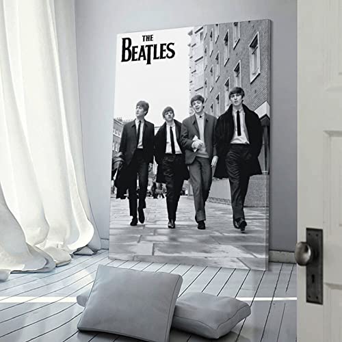 JMUNG Poster The Beatles – Peinture décorative sur toile – Poster mural moderne pour chambre à coucher – 60 x 90 cm - Les Beatles, Paul McCartney, John Lennon, RIngo Starr, George Harrison JMUNG Poster The Beatles - Peinture décorative sur toile - Poster mural moderne pour chambre à coucher - 60 x 90 cm – Image 4