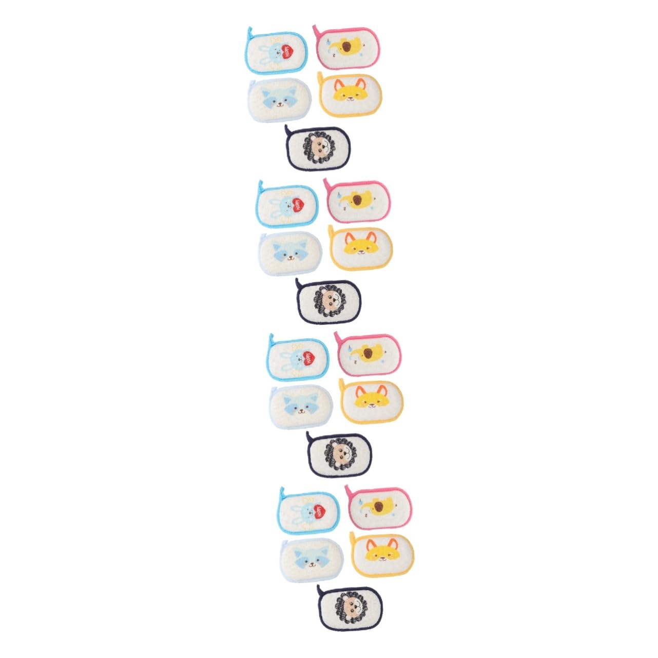 Housoutil 20 Piezas Esponja de baño con bola de baño toalla niño toalla infantil esponja exfoliante bath towels toallas del baño Malla esponja vegetal toalla de baño Depurador bebé poliéster
