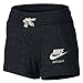 Nike Womens Gym Vintage Shorts Black/Sail 726063-010 Size Medium