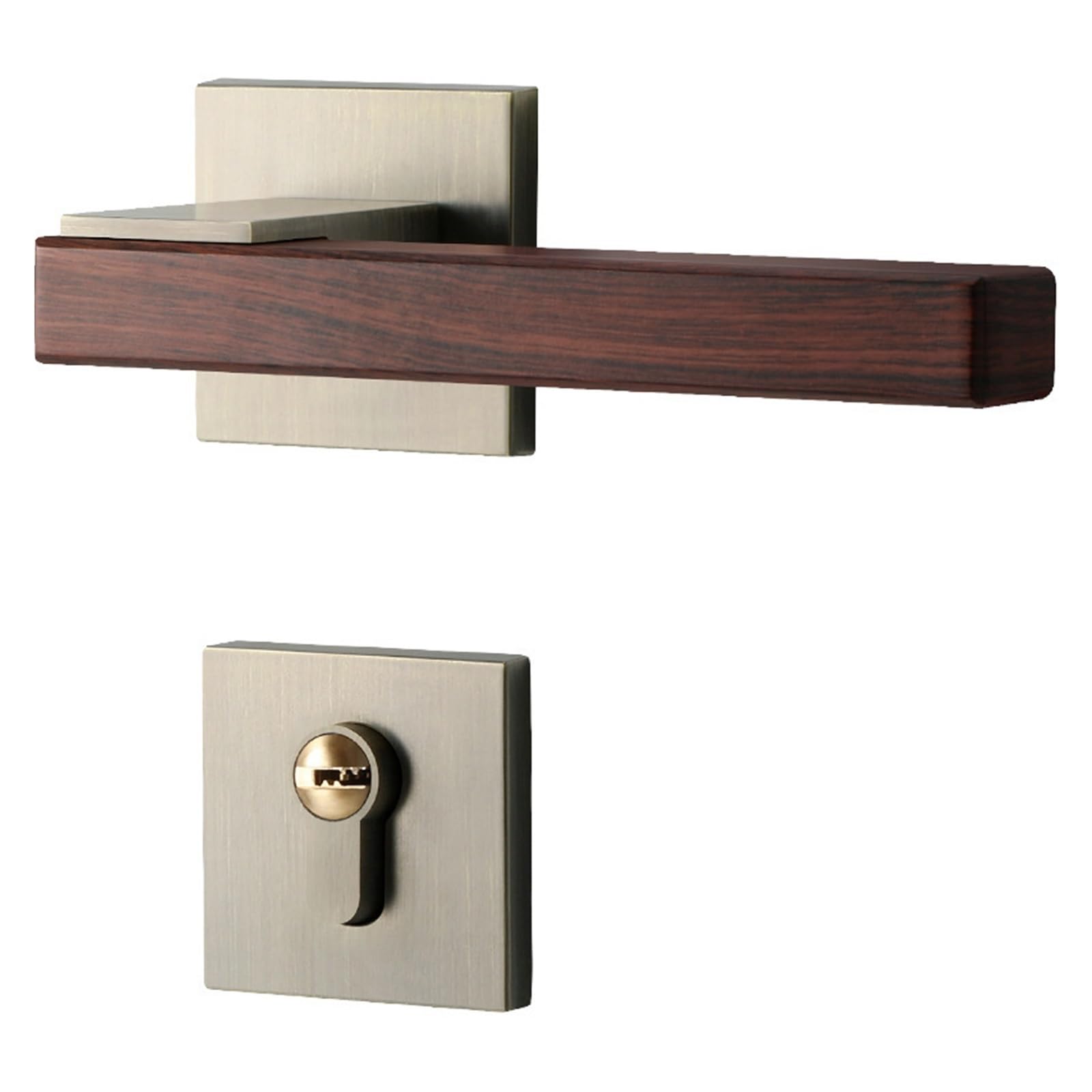 NYRXRYTCA Chinese Style Room Door Lock Split Bedroom Door Lock Indoor Wooden Door Lock Silent Room Bronze Household Lock