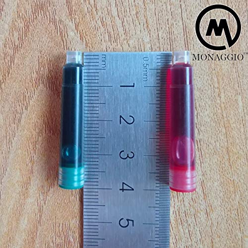 Extra Ink Cartridges For Most Fountain Pens Including Monaggio Pens. Fancy Pack Of 20 Refill Cartridges For Your Fountain Pens And Monaggio Pen: Blue, Purple, Green & Red #TOP5