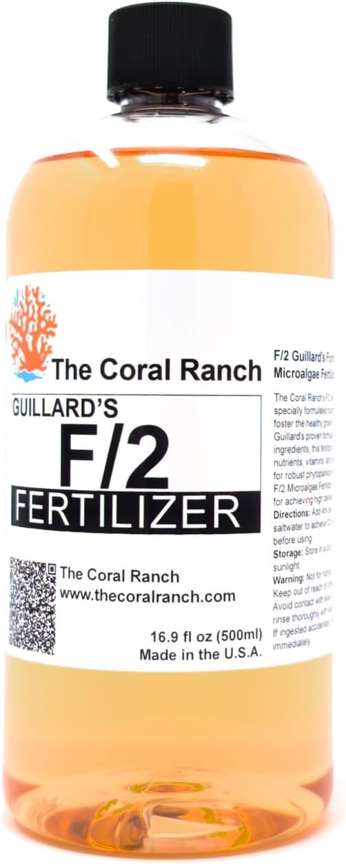 Guillard's F/2 Formula Microalgae Fertilizer Concentrate (16.9 fl oz (500ml))