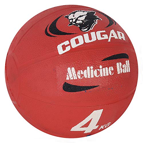 Image of COUGAR High Grip Rubber Moulded Medicine Ball for Crossfit, Exercise & Fitness, Strength & Conditioning Exercises Without Handle, (4 KG)