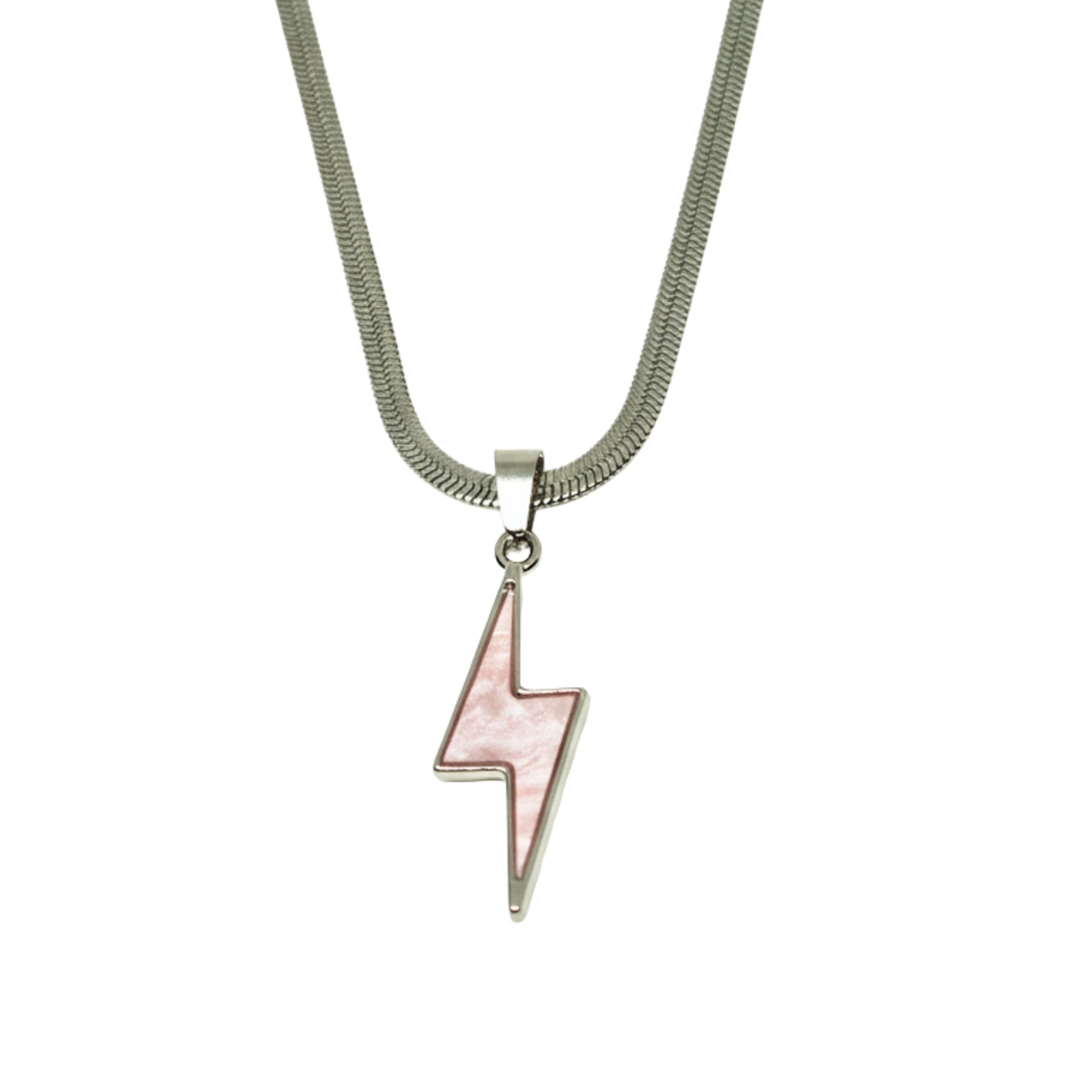 the men thing STORM EDGE - Silver & Pink 12mm Titanium Steel Pendant with 22inch Chain for Men & Boys with adjustable cable chain-picture-27