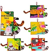 beiens Stoffbuch für Babys, Babybuch Fühlbuch Knisterbuch Baby ab 0 Monate, Interaktives Bilderbu...