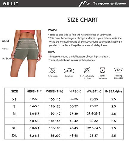 Willit WILLITABH0110917420WA Women'S Shorts Hiking Athletic Shorts Yoga Lounge Active Workout Running Shorts Comfy Casual thumb #6