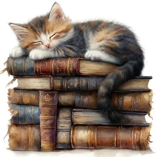 KYOQFVN Cat Counted Stamped Cross Stitch Kits for Adults 11 CT Stamping Cross Stitch Kit Animal Needlepoint Cross-Stitch Patterns Dimensions for Home Decor 1414 Inch