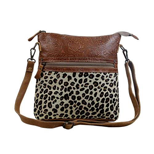 Image of Myra Bag Hairon Leopard Print Bag for Women - Leopard Print Purses for Women with Real Cowhide, Hair On Animal Pattern Purse