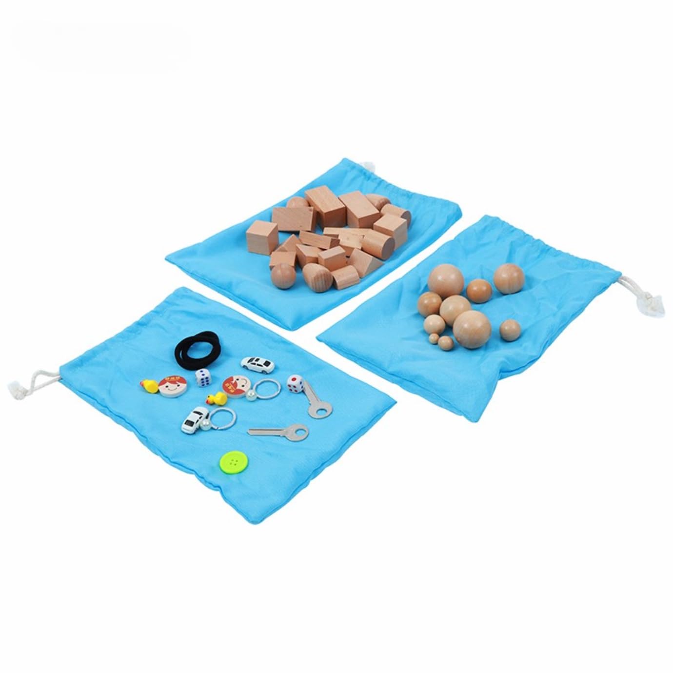 Baby Toy Montessori Mystery Bag 1, 2, 3 Three Bags Children Sensory Pairing Early Childhood Education Preschool Training Mystery Bag Matching Game