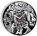Orologio da parete con graffiti di strada vero disco in vinile con vernice spray orologio da parete muto in vinile un regalo per i giovani vigorosi