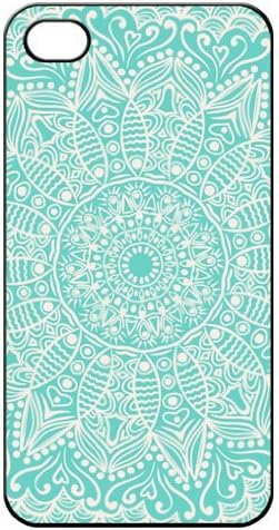 Mandala Pattern Hard Back Shell Case Cover Skin for Iphone 4 4g 4s Cases Minority Totem Floral Flower - Black/white/clear