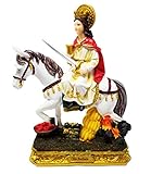 12' Santa Barbara on Horse Statue Catholic Saint Religious Decor