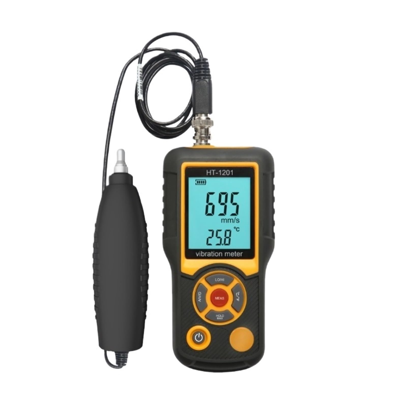 Gqnblvhzupdm One Color Vibration Tester Ht-1201 Portable Vibration Meter Analyzer 0.1~199.9M Ht-1201 Digital Split Type Vibrometer