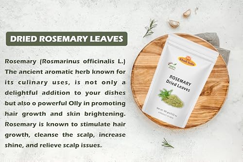 Image of Khadi Herbal Rosemary Leaves - 100gm + FREE Mist Spray Bottle | Dried Rosemary | Pure & premium