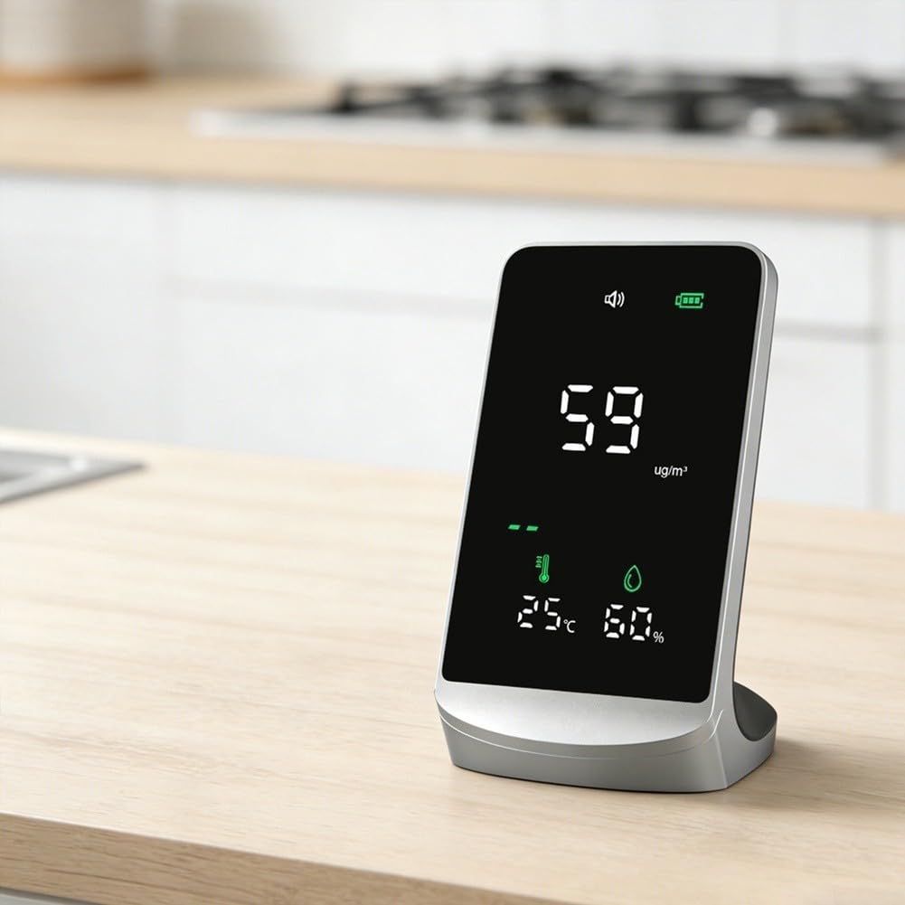 PM2.5 Medidor de calidad del aire 0-999µg/m³ Temp Humedad