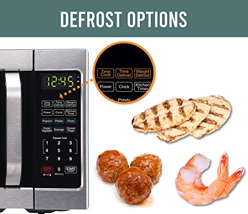 Farberware Countertop Microwave 700 Watts, 0.7 cu ft - Microwave Oven With LED Lighting and Child Lock - Perfect for Apartments and Dorms - Easy Clean Stainless Steel - Image 7