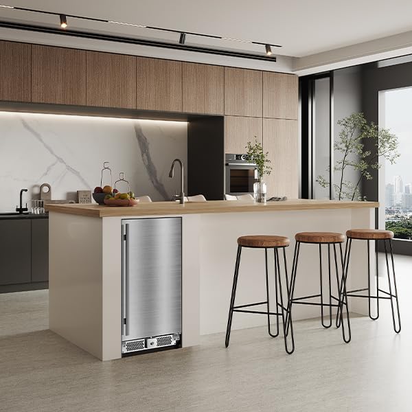 Advanics 20 Inch Beverage Refrigerator Cooler,Under Counter Drink Fridge With Glass Door, Built-In Or Freestanding, Quiet Compressor Cooling, 120 Can Capacity For Beer And Soda on Fridge.com - View 6