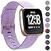 KIMILAR Correa Compatible con Fitbit Versa/Versa 2 /Versa Lite Correa de Recambio Tejida, Liberación Rápida Reemplazo de Banda de la Muñeca Pulseras con Cierre de Metal Inoxidable (Lavande)