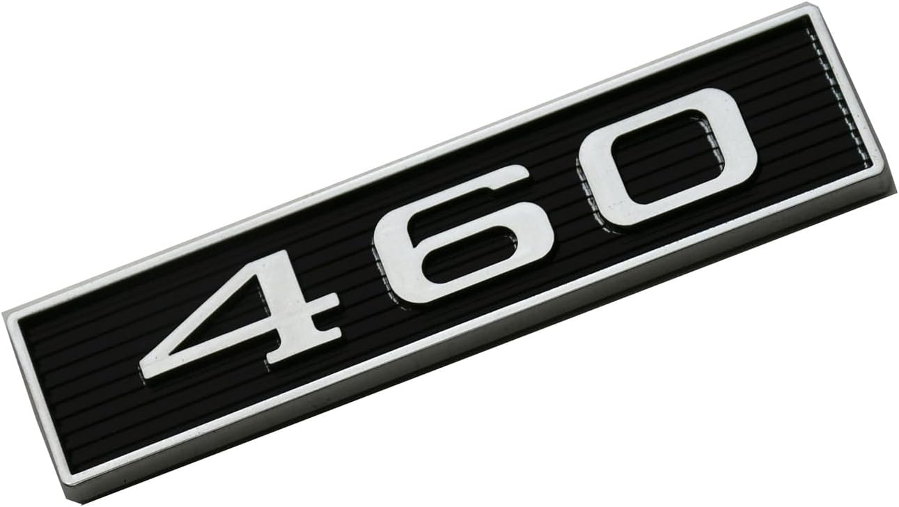 2Pcs 460 Engine Hood Scoop Emblems Badges 3D Decals Stickers Cars Trucks (Chrome Black) - Image 3