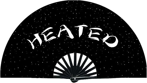 Ventilador de mano con calefacción para conciertos grandes, ventilador renacentista plegable de mano, ventilador de festival, ventilador de mano de