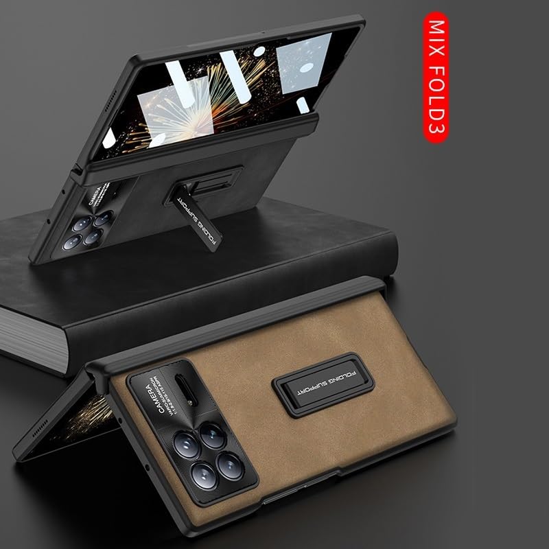 Accessoire Xiaomi Mi Mix Fold 3 étui robuste antichoc en cuir avec support - 3
