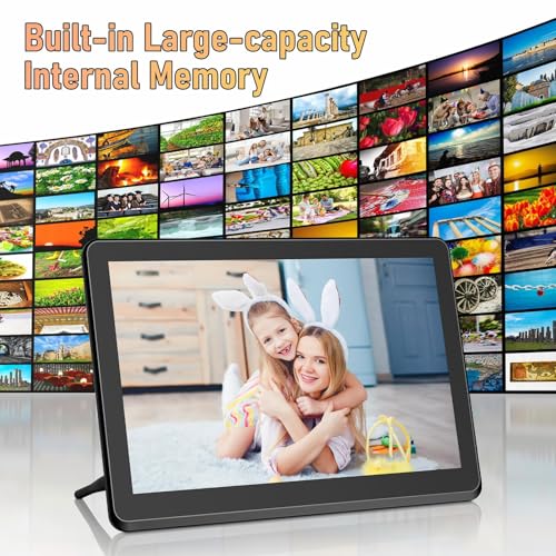 Image of WiFi Digital Picture Frame, 8-Inch Smart Photo Frame with IPS Touch Screen, Easy Setup & Instant Sharing via App, Auto-Rotate, 32GB, Wall-Mountable Electronic Frame for Home Decor