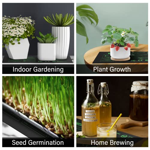 Ipower Seedling Mat For Plants With Dual Digital Temperature Controller, Met Certified Heating Pad, 10" X 20.75", Black #TOP6