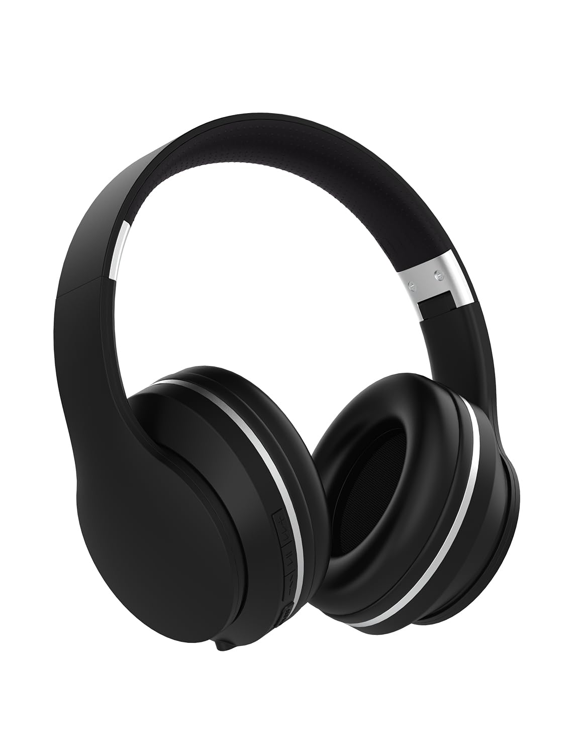 Xunpuls Cuffie per bambini, cuffie wireless over-ear con microfoni, suono stereo, 10 ore di autonomia, pieghevoli e regolabili, cuffie Bluetooth 5.1 per adulti, scuola, viaggi (nero)