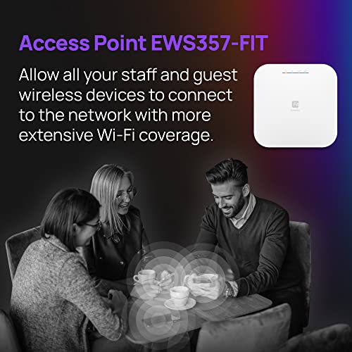 Image of EnGenius EWS357-FIT WiFi 6 AX1800 2x2 Gigabit Wireless Access Point, 1Gbps Port, OFDMA, MU-MIMO, PoE+, WPA3, License-Free Cloud or On-Premise Flexible Management Tools (Power Adapter Not Included)