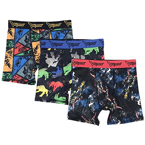 Universal Boys' Little 3-Pack Athletic Boxer Brief Underwear, Voltron/Multi, 6