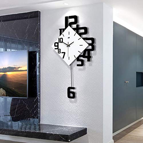 Zzabc Gzhjtzhdh Creative Personality Digital Clock Fashion European Style Living Room Wall Clock Wooden Decorative Wall Watch Quartz Explosion (Size : 5084Cm) #TOP1
