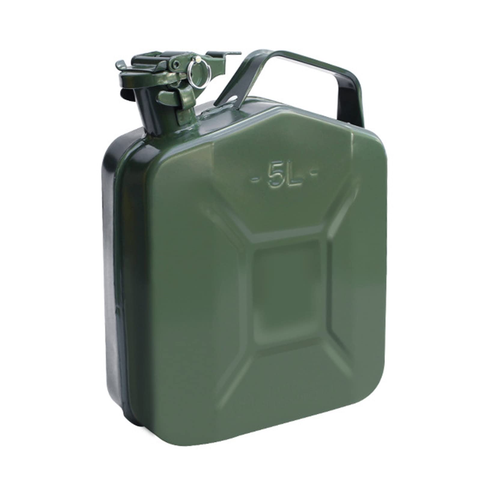 BHBXZZDB Tanica in Metallo Verde per Carburante, capienza 5L/10L/20 Litri, taniche Carburante per Guanti e Tubi