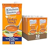 Kitchen Basics Turkey Stock - 32 oz Carton (Pack of 12) The Perfect Base for Your Savory Kitchen Recipes and Stocking Up