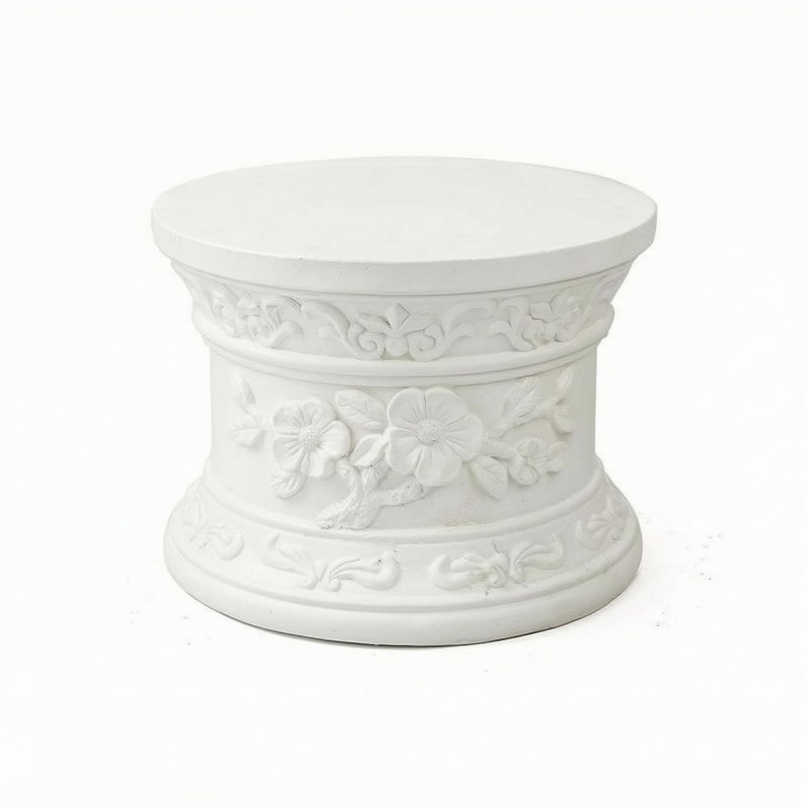 Outdoor Pflanzkübel Römische Säule Pflanzgefäß Blumentopf Blumenkübel Pedestal Topf mit Geflaretem Und Ornamenten aus Magnesiumoxid für Balkon Ecke Vorbereich Weg, Roman Column-Peach