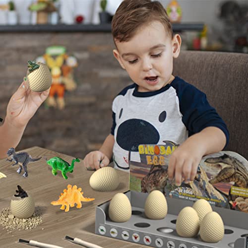 EARTH'SCODE Dinosaur Eggs Excavation Dig Kit, 12 Dino Egg with 12 Cute Unique Dinosaurs Inside Toys for Best Holiday & Birthday Archaeology Science STEM Crafts Gifts for Kids 3-12 Years Old - image 8