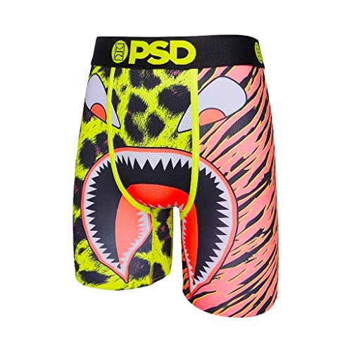 PSD Men's Wf Neon Cats Red Boxer Briefs, Red, M