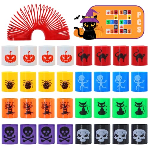 Image of Cocurb 32 Pcs Halloween Mini Spring Party Favors for Kids 4 to 8 | Fun Goodie Bag Stuffers for Birthdays Classroom Prizes, and Small Toys Present 8 Assorted Designs