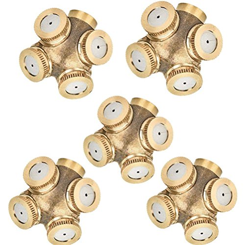 Buy 5 Pcs 4Hole Brass Misting Nozzles High Pressure Atomizing Misting