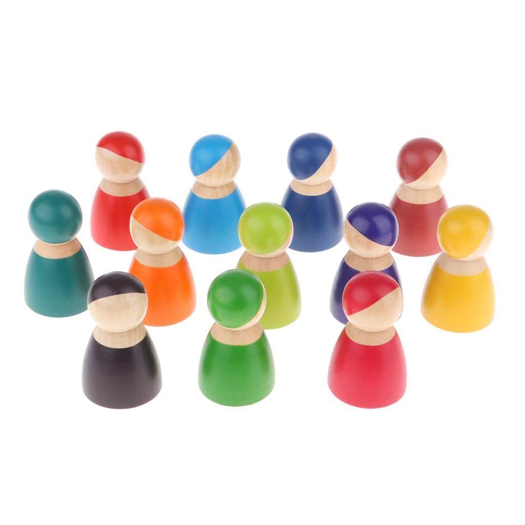 Madera, Muñecos de de Madera Coloreados