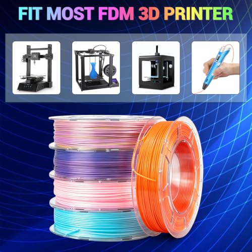 Boskermeal 8Pcs 95A TPU Filament Bundle - 1.75mm 3D Printer Filament Pack High Hardness Flexible & Clog-Free Accuracy +/- 0.03mm Individually Vacuum Packed Fits Most FDM Printers 200g Spool x 8